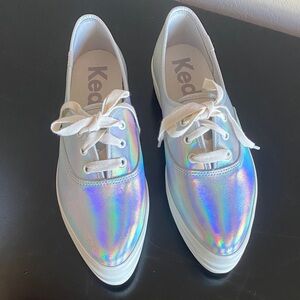 Keds Women's Holographic Silver Sneakers